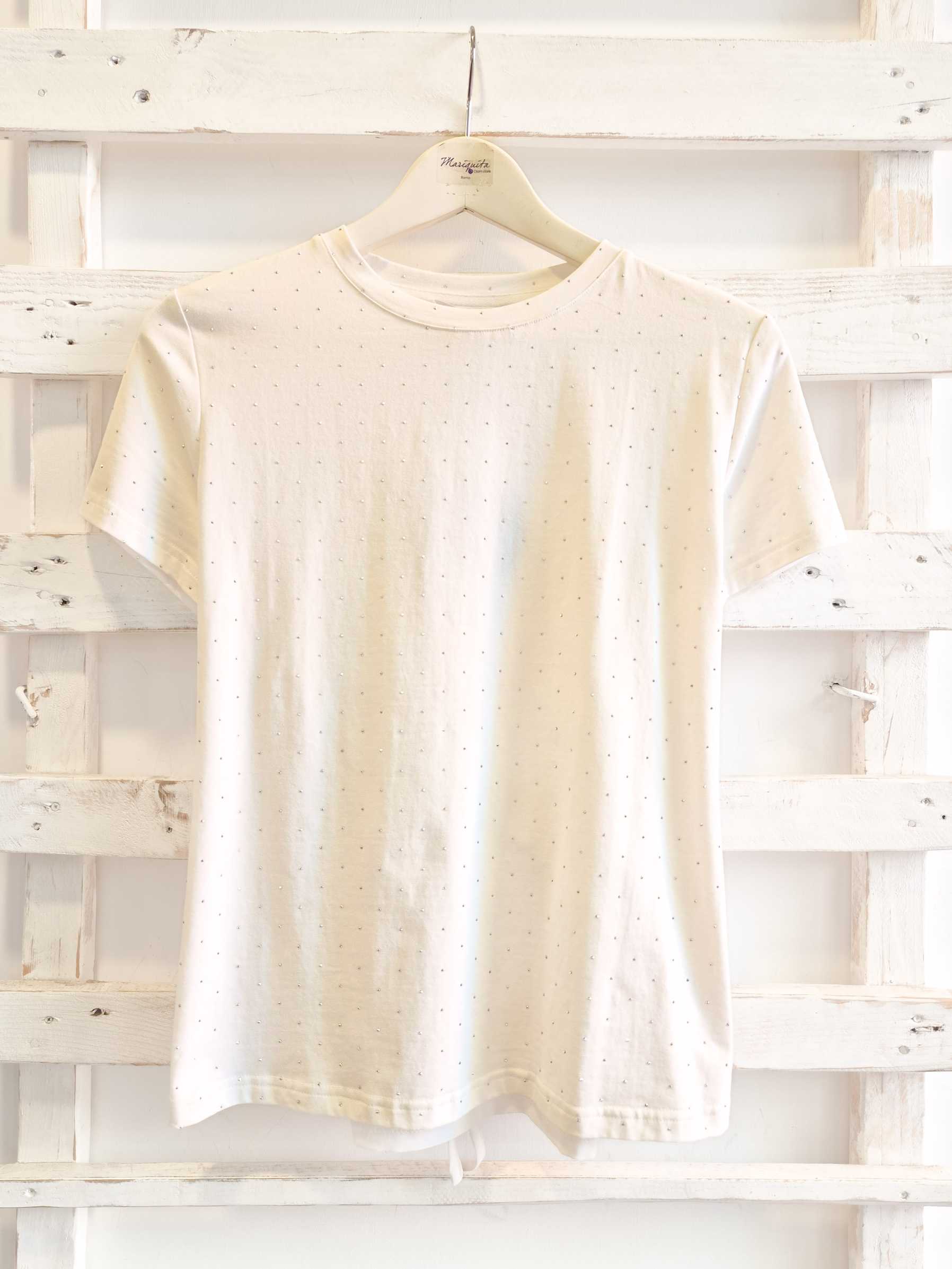 T-SHIRT GEORGETTE - Bianco