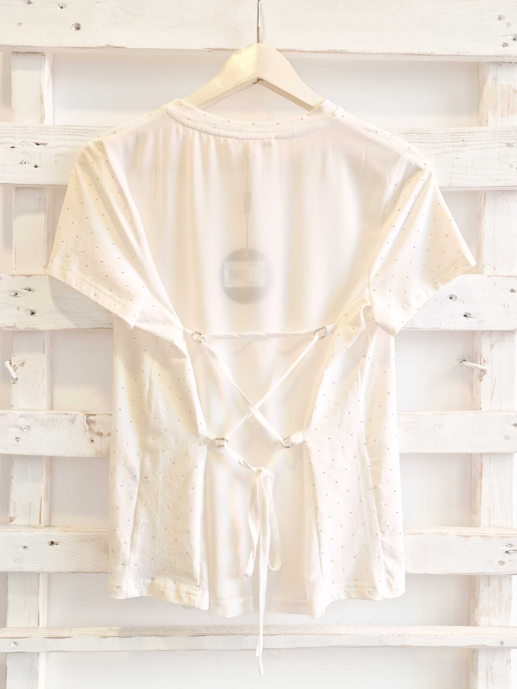 T-SHIRT GEORGETTE - Bianco