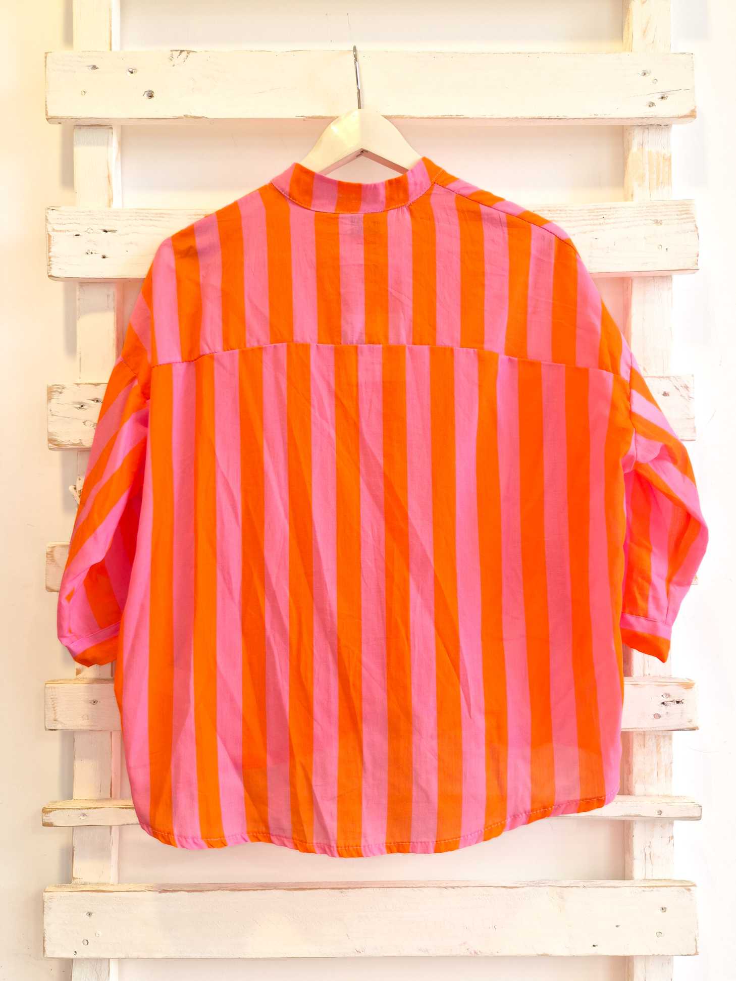 Camicia righe - rosa/arancio