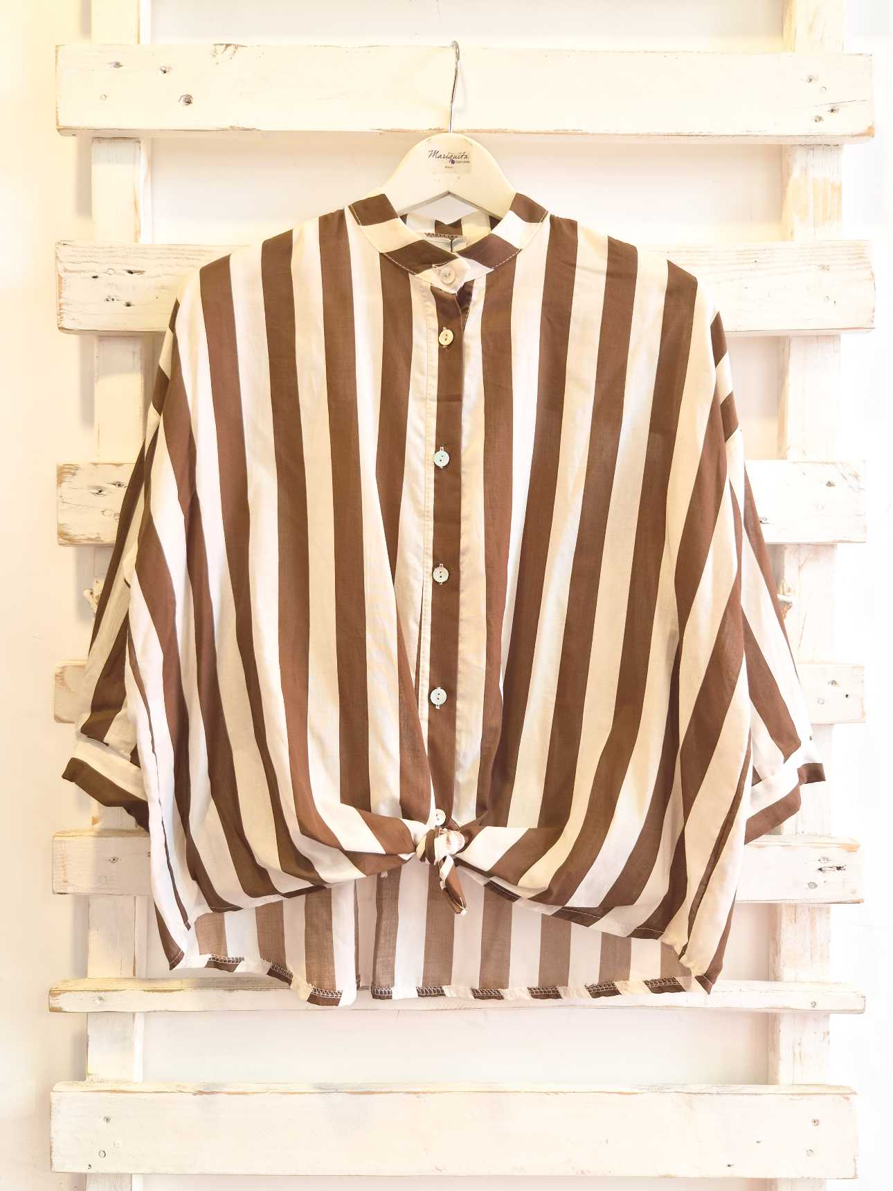 Camicia righe - bianco/moro