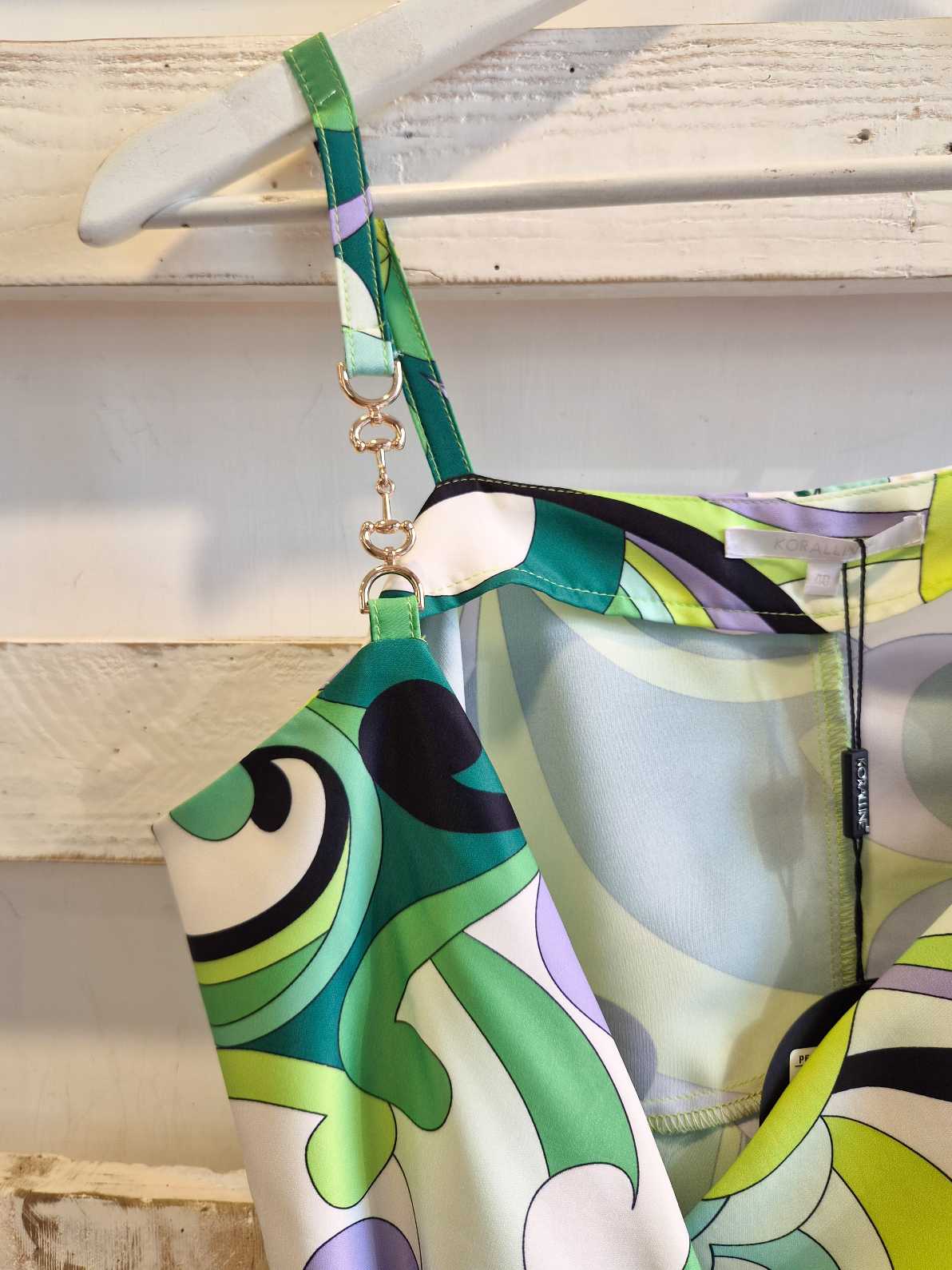 TOP SPALLINI ORO - verde