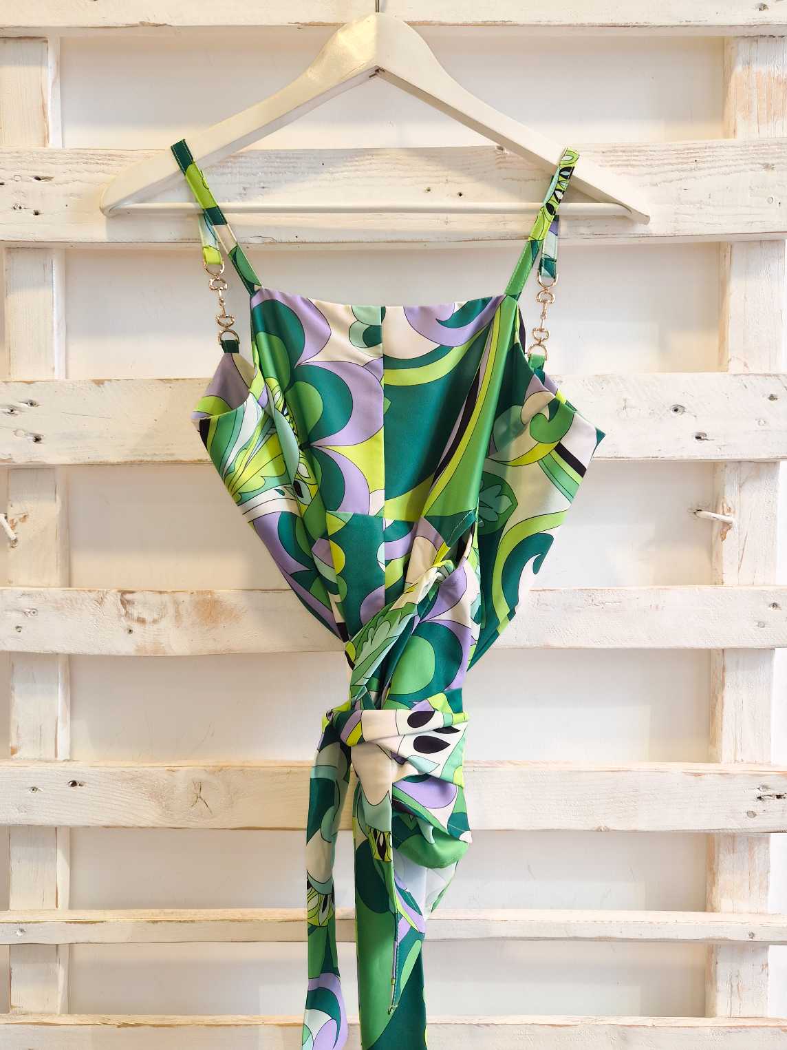 TOP SPALLINI ORO - verde