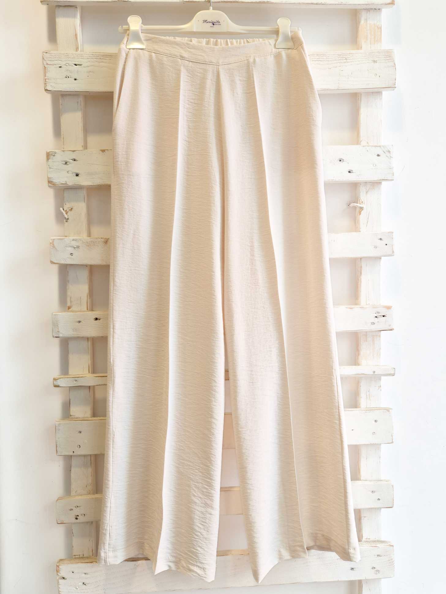 pantalone palazzo fluido - Burro