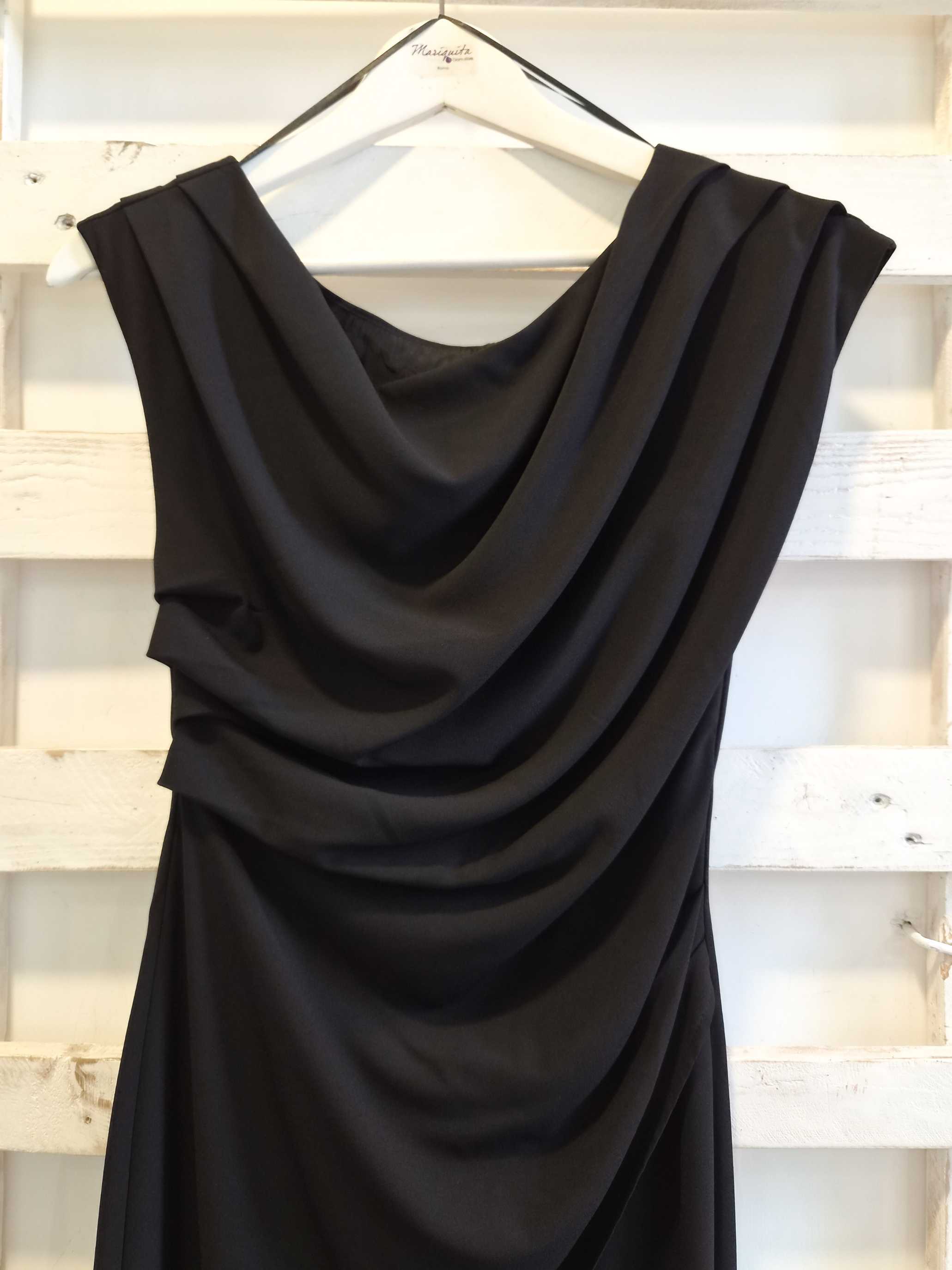 ABITO CON DRAPPEGGI - nero