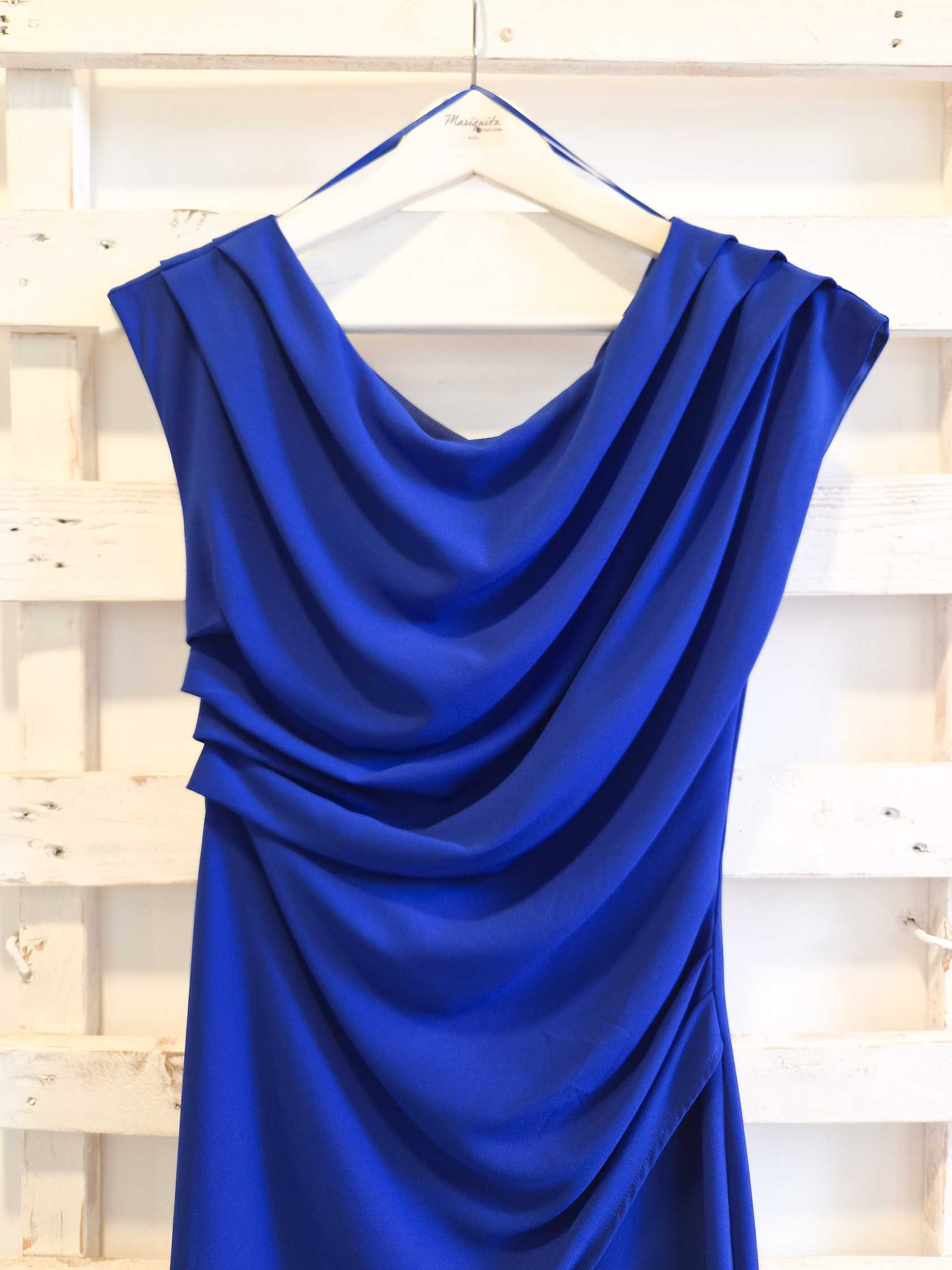 ABITO CON DRAPPEGGI - Bluette