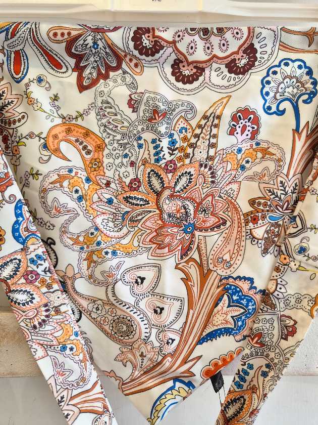 FOULARD TOP - DAMASCATO BIANCO