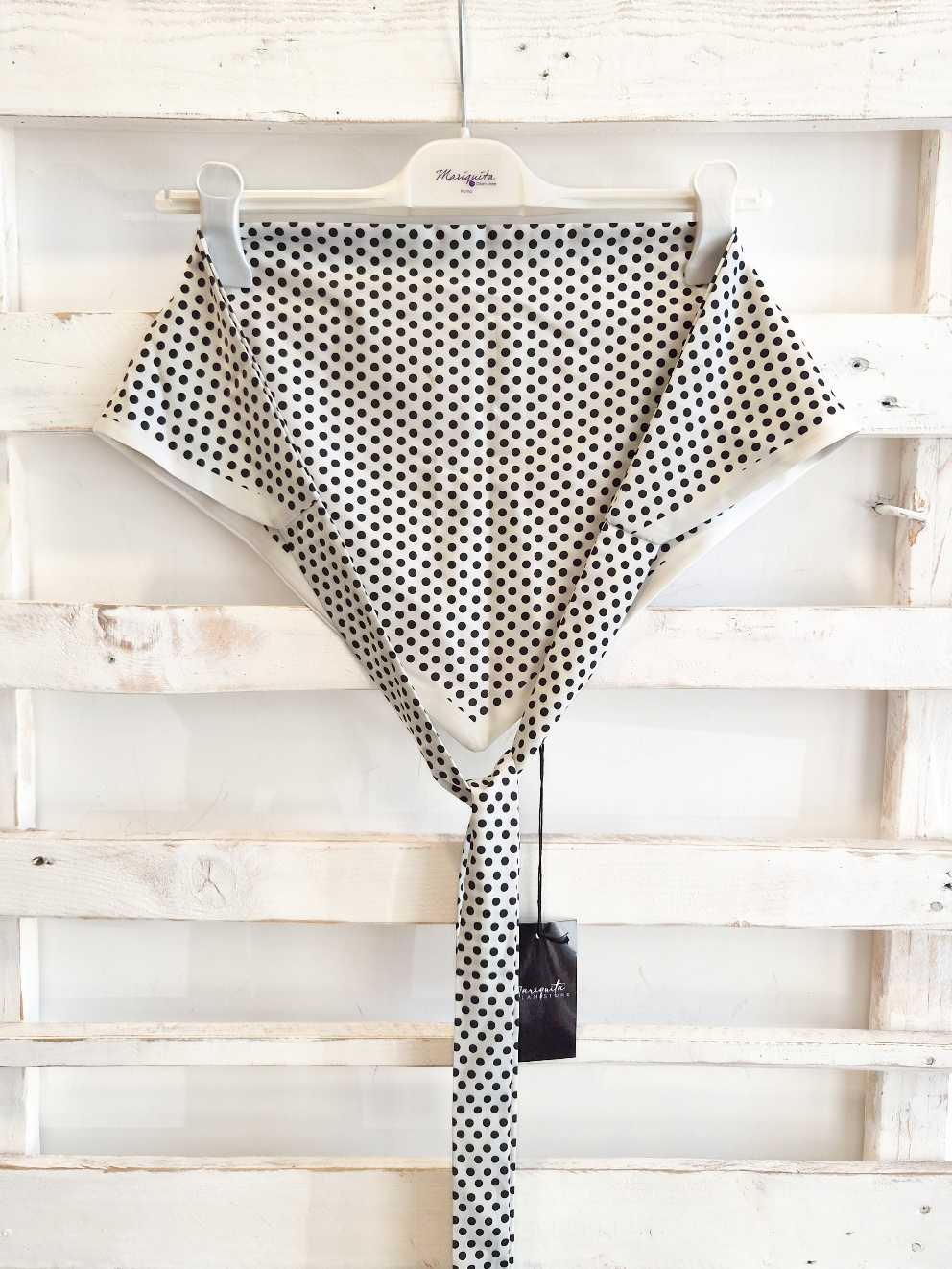 FOULARD TOP - POIS WHITE