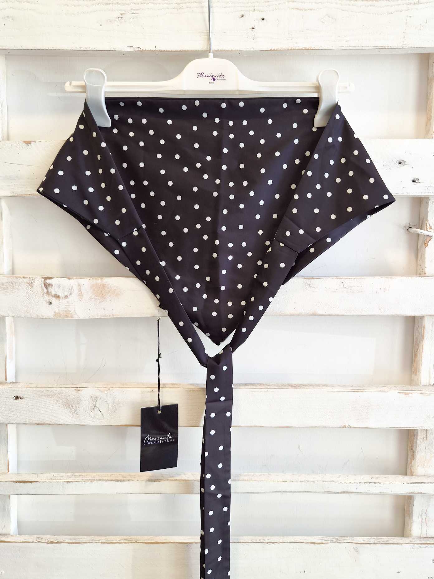 FOULARD TOP - POIS BLACK