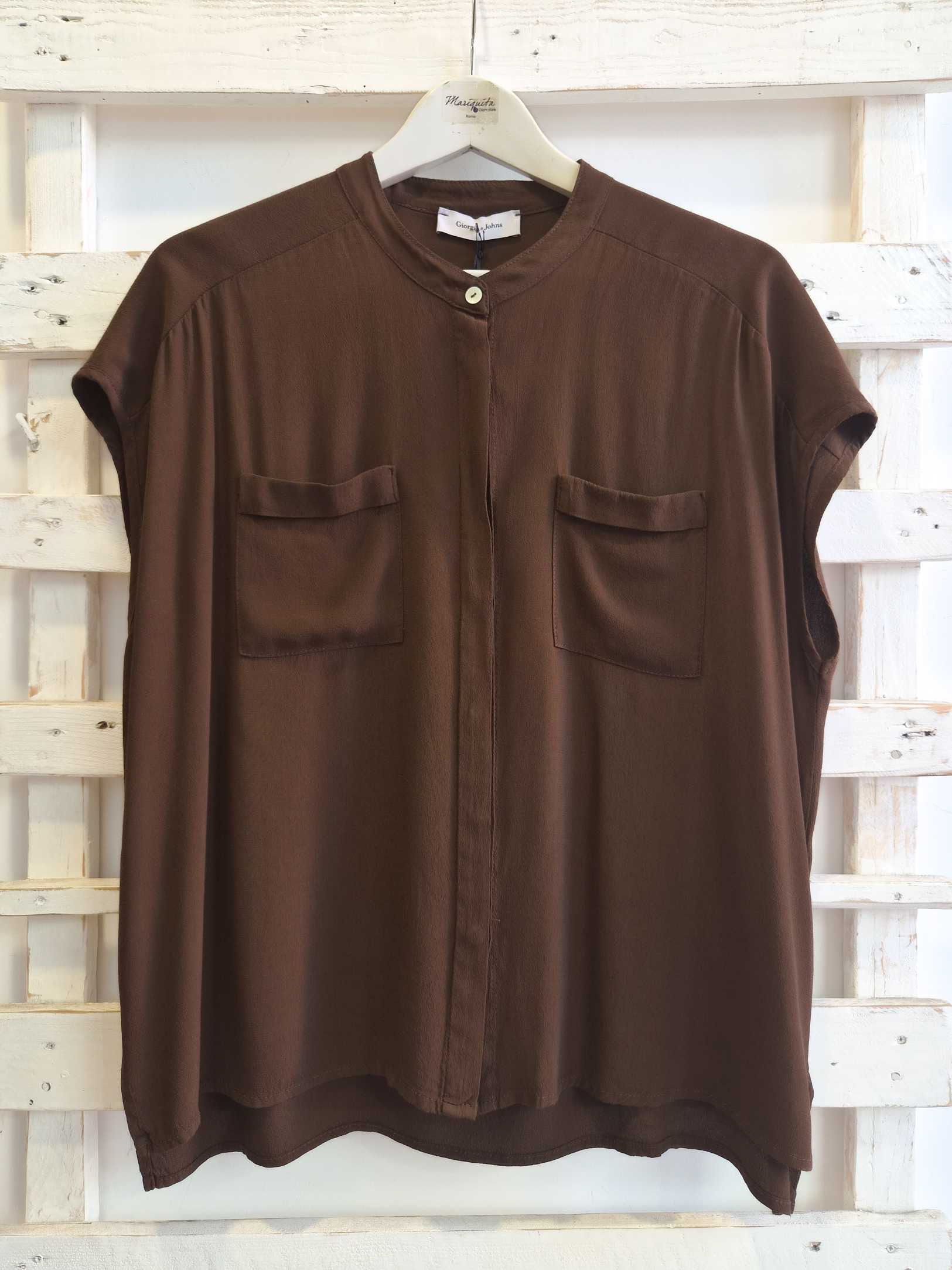 CAMICIA IN CREPE - Mocha