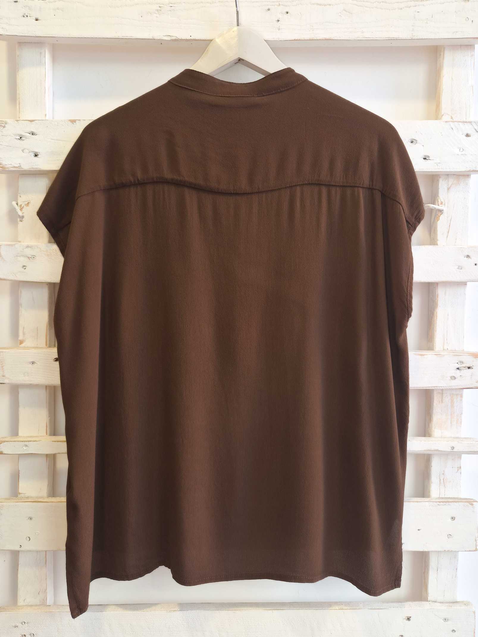 CAMICIA IN CREPE - Mocha