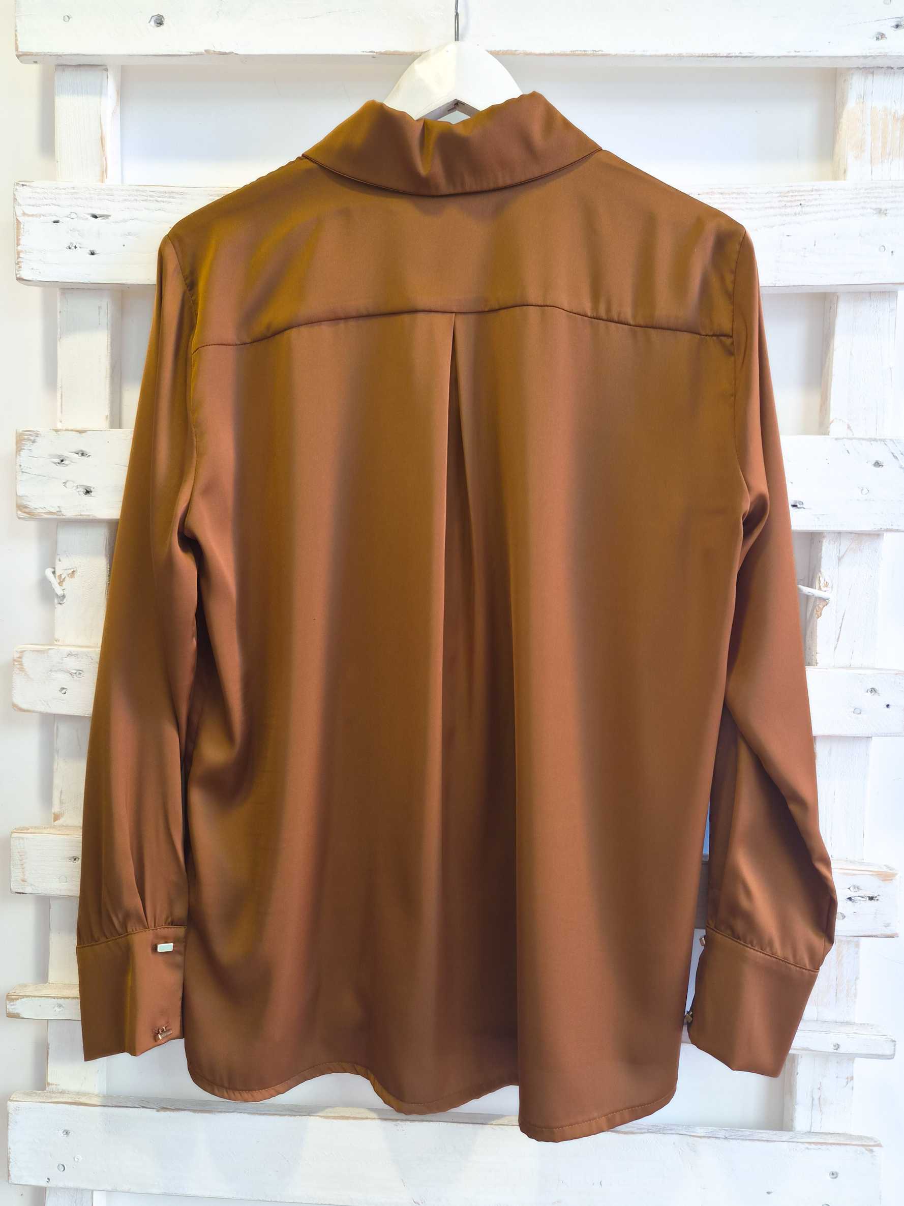 CAMICIA POLSI ALTI - Caramello