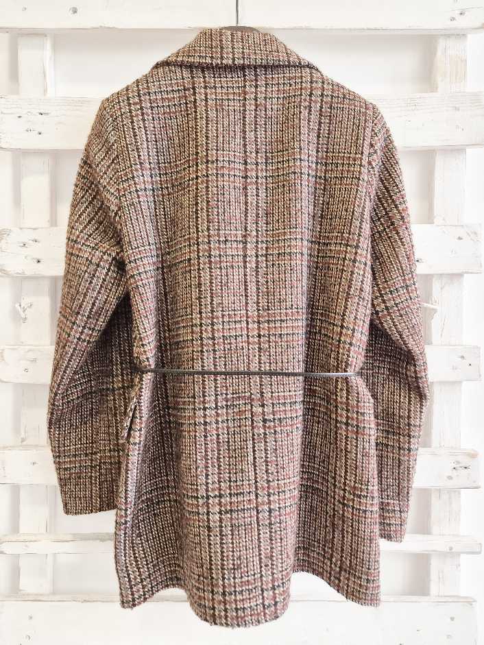 GIACCA CAPPOTTO CON SPILLA - BORGOGNA