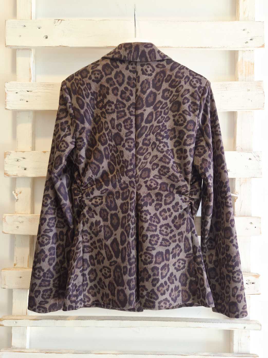 GIACCA STRETCH MACULATA - ANIMALIER GRIGIO