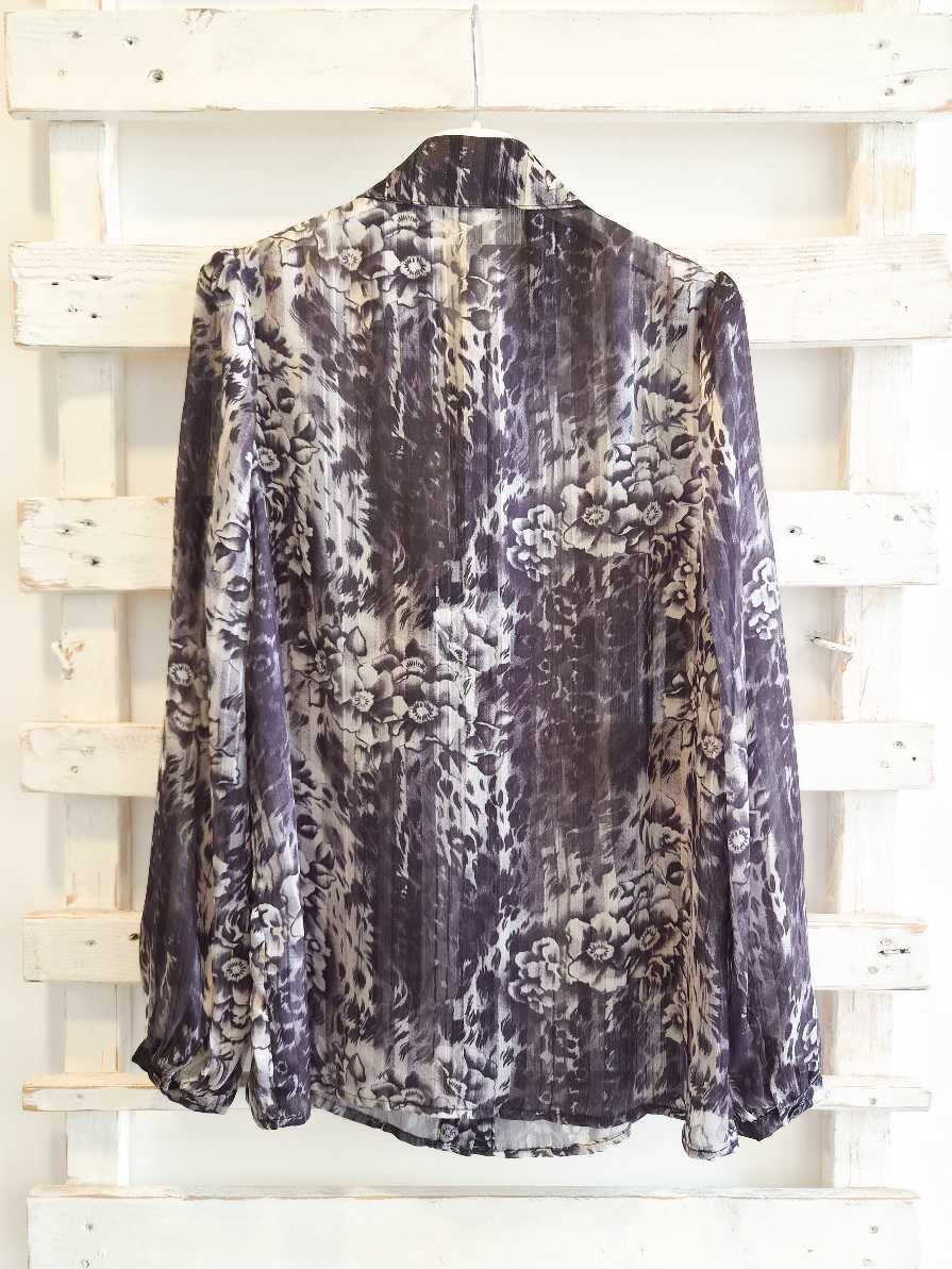 CAMICIA BASIC STAMPA FIORE - Grigio