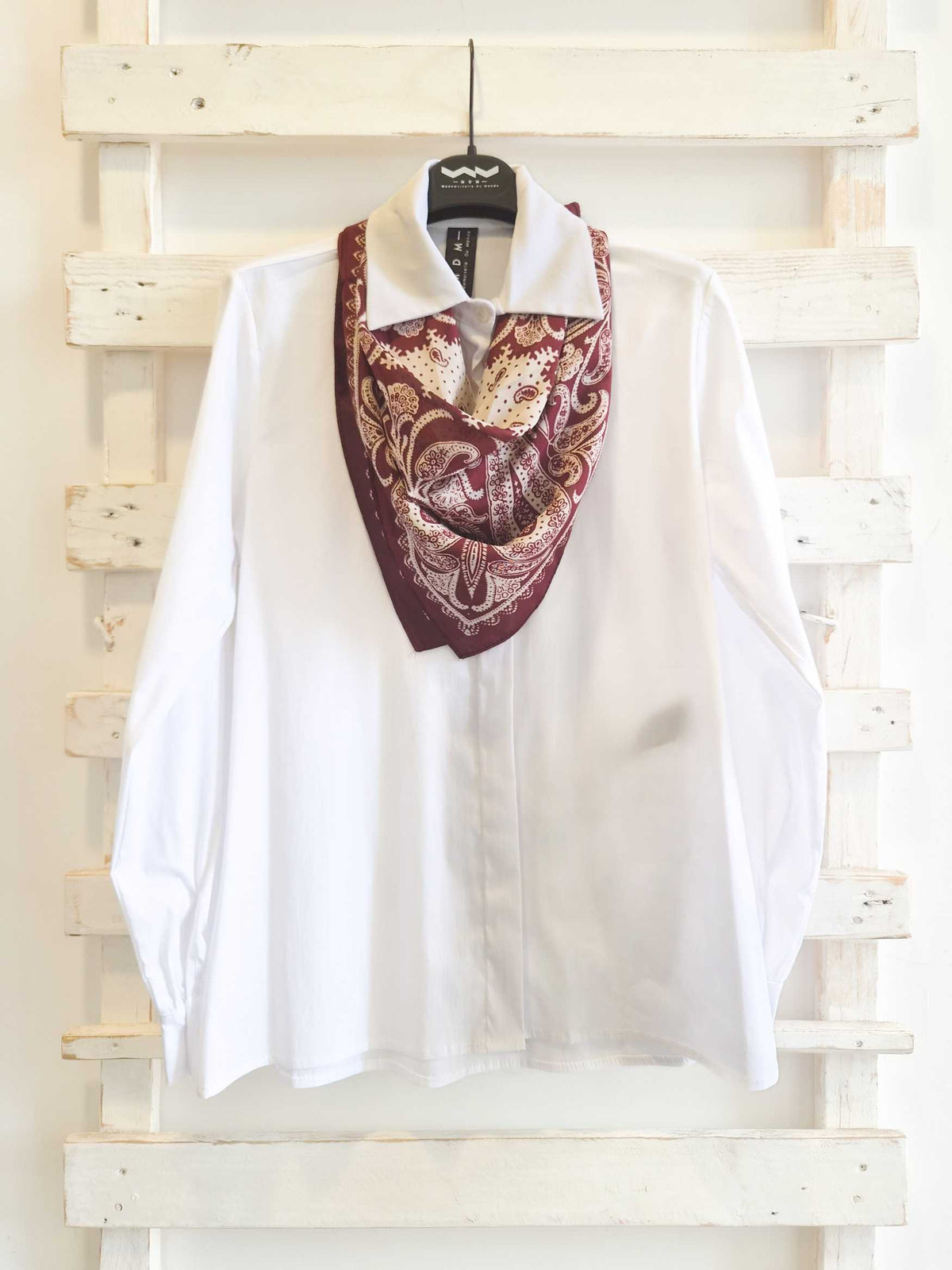 CAMICIA CON FOULARD - bianca