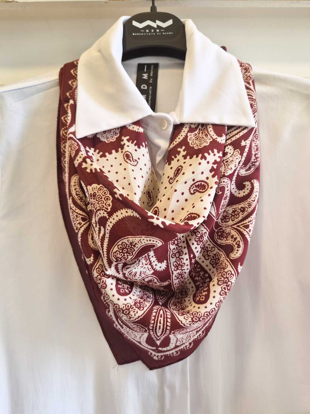 CAMICIA CON FOULARD - bianca