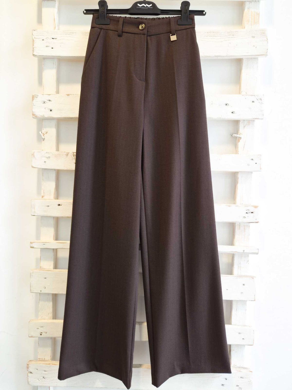 PANTALONE PALAZZO - Moka