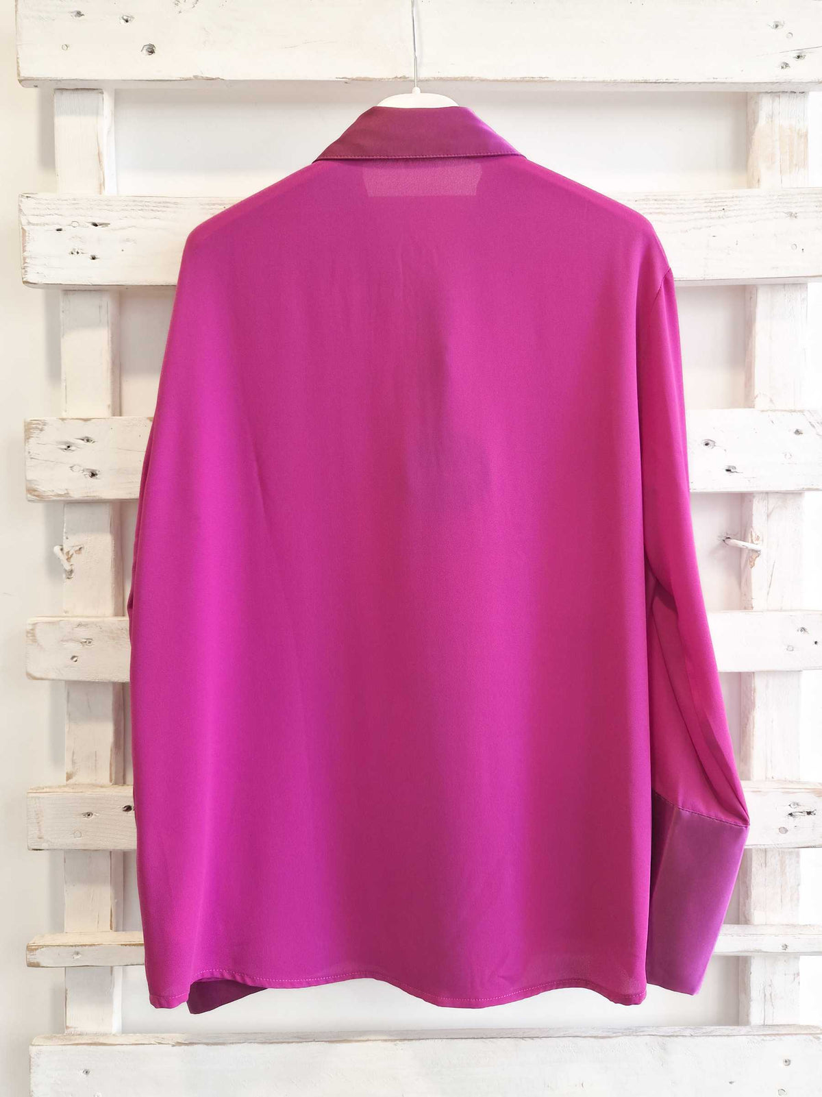 CAMICIA CON BORDI IN RASO - Vino