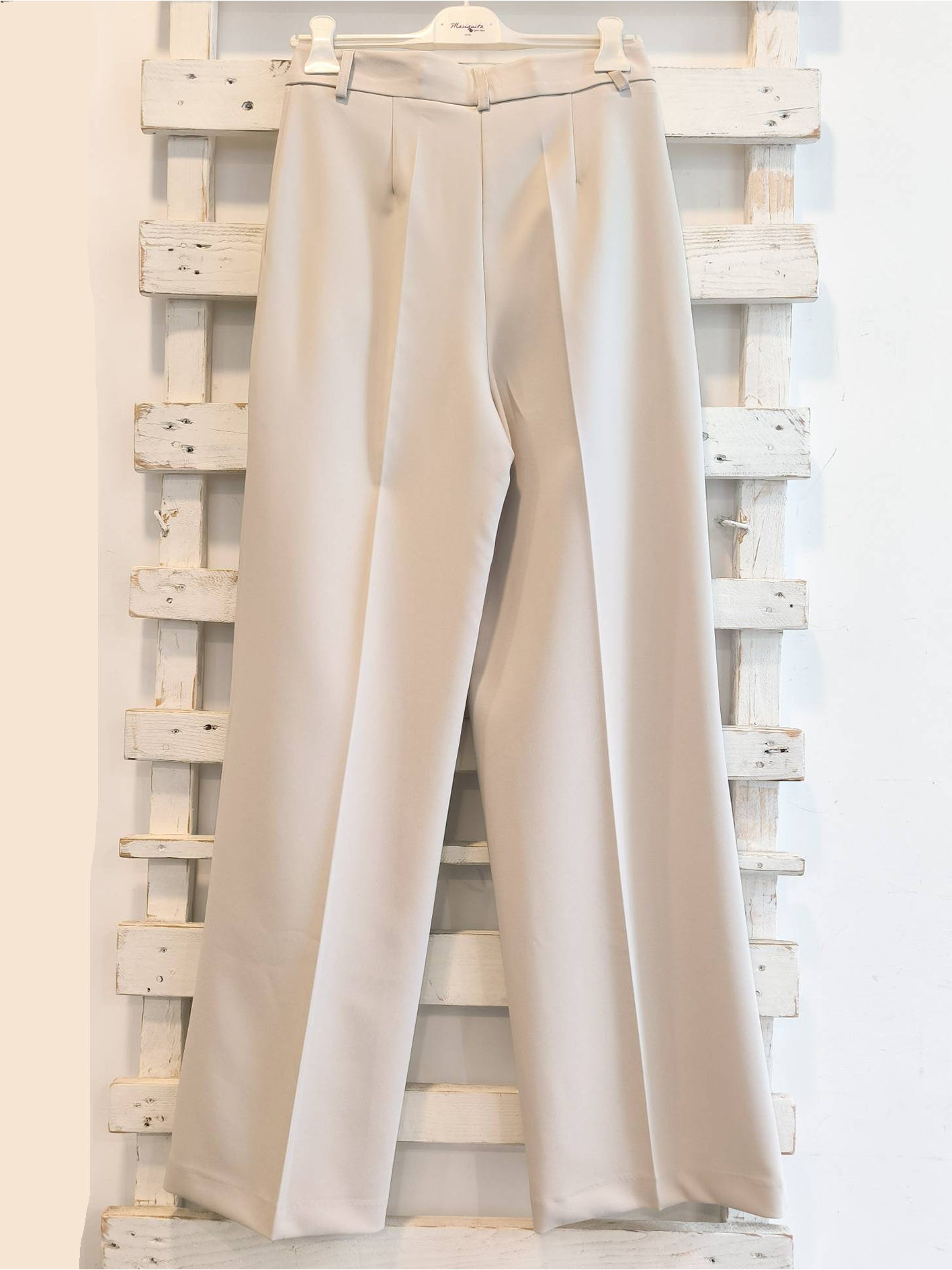PANTALONE PALAZZO - Burro