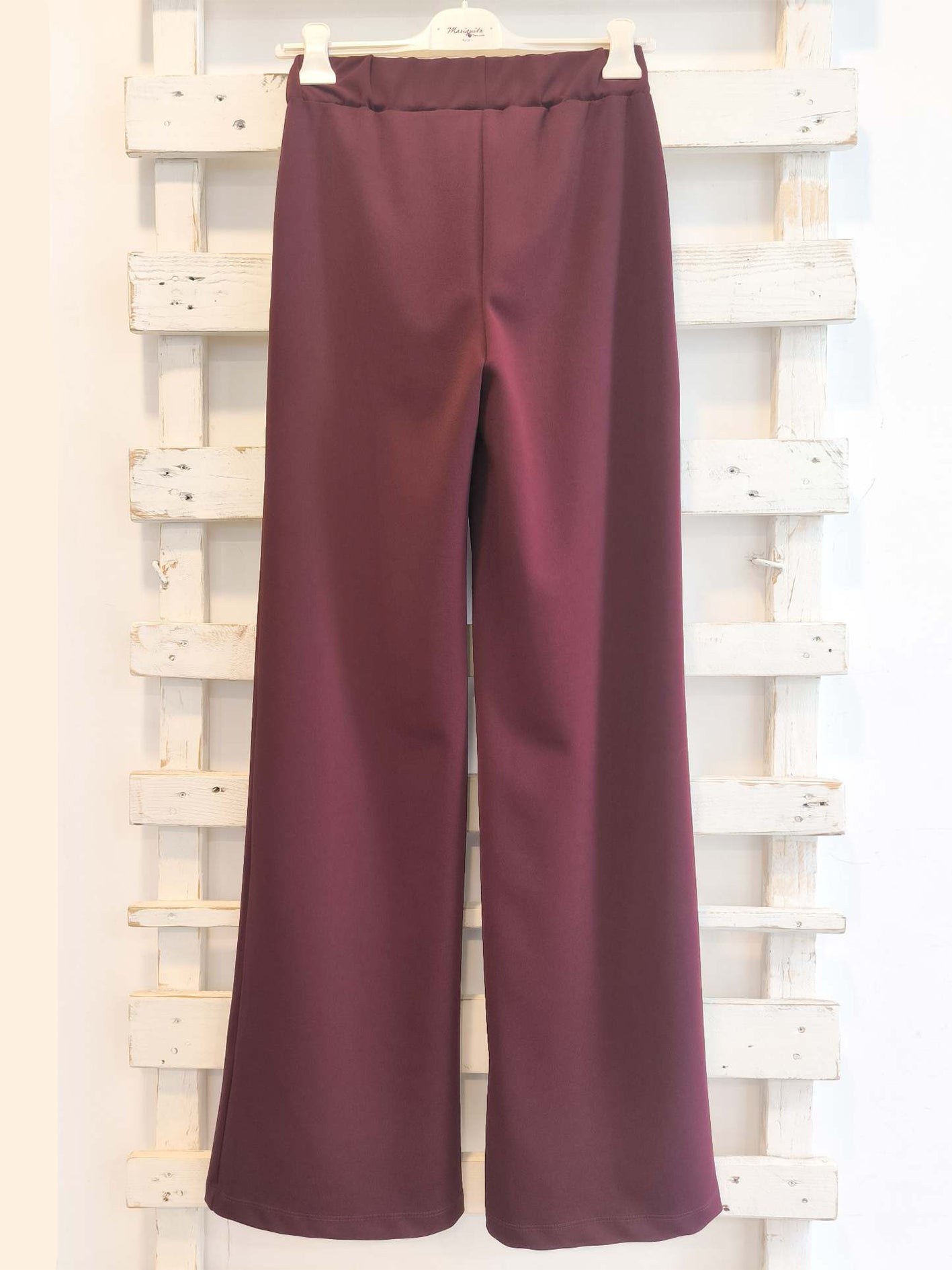 PANTALONE PALAZZO - Burgundy