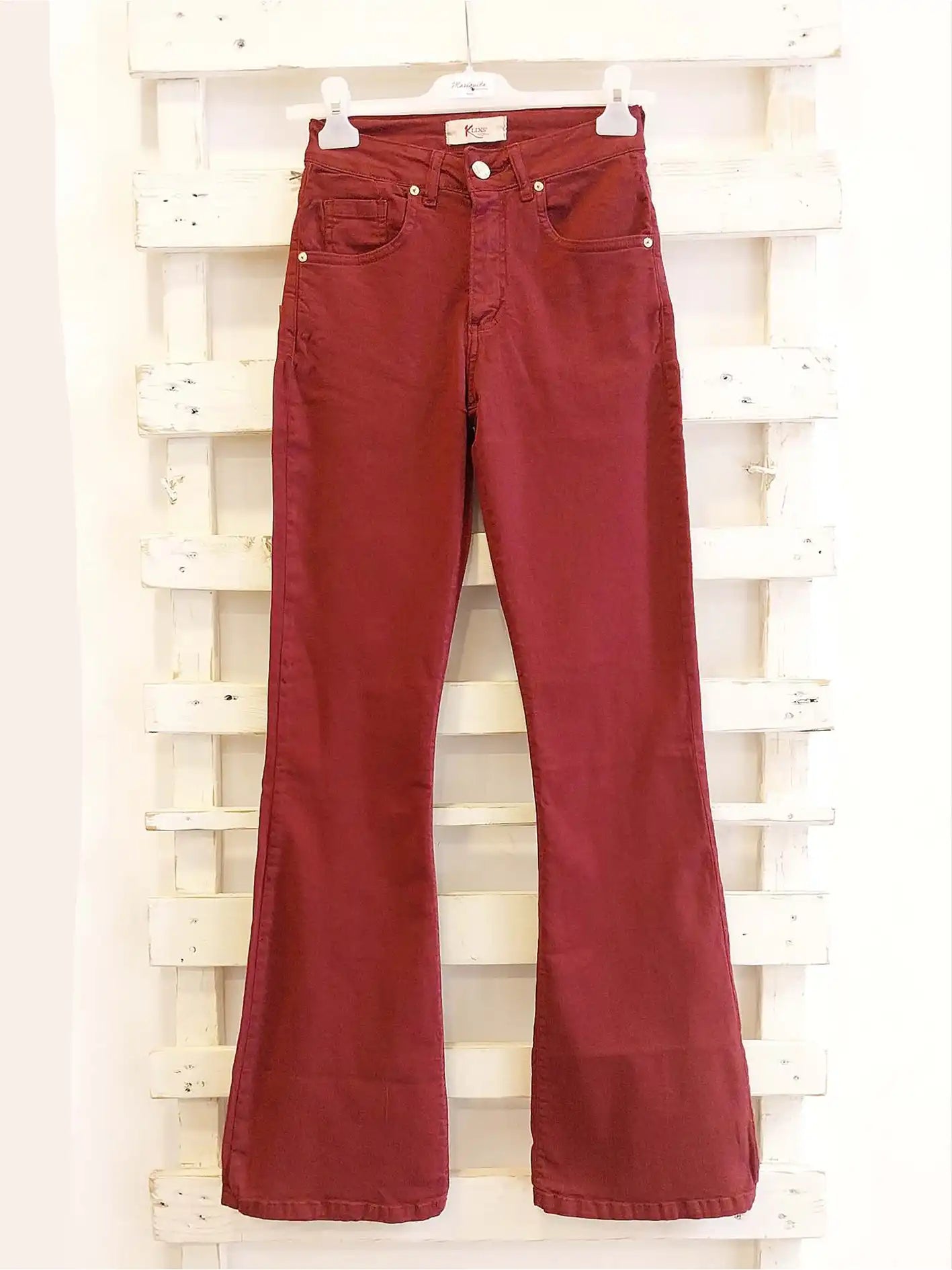 Pantalone Bootcut - bordeaux